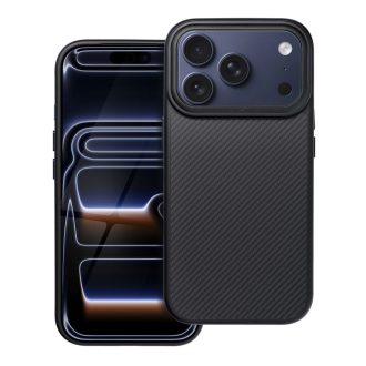   Carbon Elite Mag Cover tok iPhone 17 PRO  Magsafe kompatibilis fekete