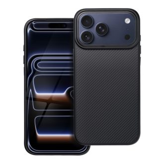   Carbon Elite Mag Cover tok iPhone 17 PRO MAX Magsafe kompatibilis fekete