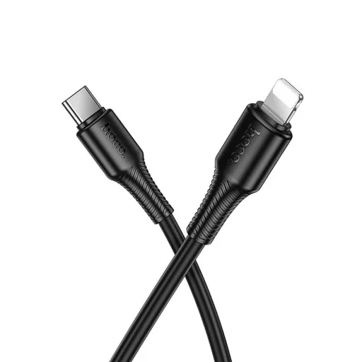 Hoco USB-C – Lightning töltőkábel X120 PD 27W 1 m fekete