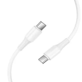 USB-C – USB-C kábel Hoco 3A 60W 1 m X120 fehér