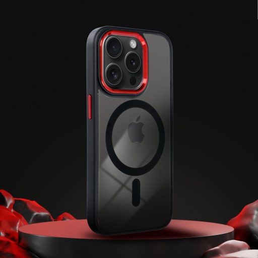 Color Edge Mag Cover tok iPhone 17 PRO  Magsafe kompatibilis piros-fekete