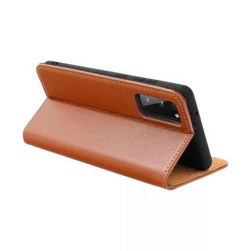 Smart Pro Leather bőrhatású flip tok iPhone 17 Pro Max barna