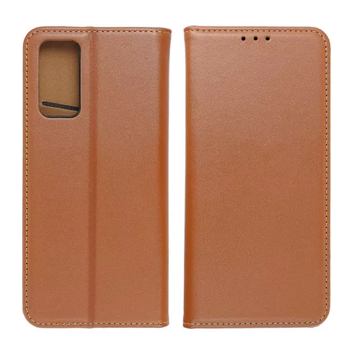 Smart Pro Leather bőrhatású flip tok iPhone 17 Air barna