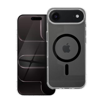   Drop Glue Colorful Ring Mag Cover tok iPhone 17 AIR  Magsafe kompatibilis fekete