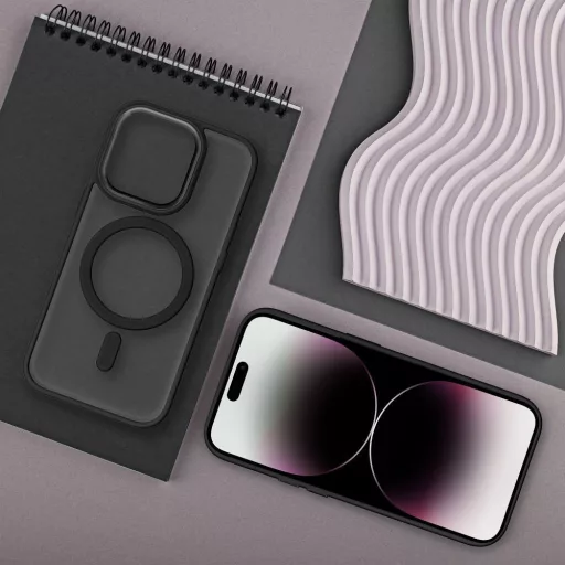 Matte Mag Cover tok iPhone 17  Magsafe kompatibilis fekete