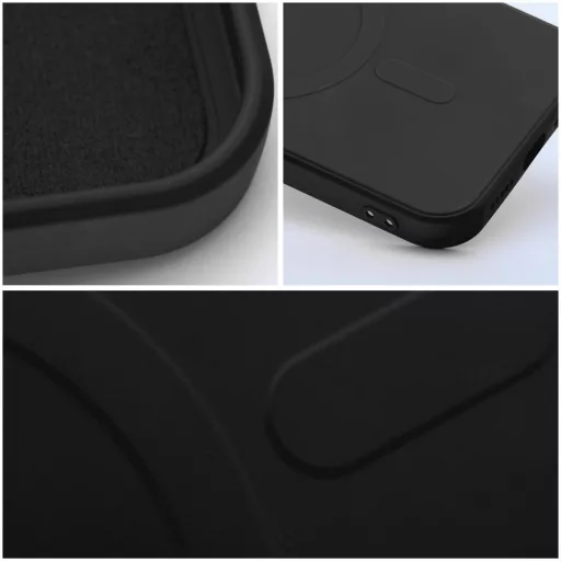SILICONE MAG COVER tok Magsafe kompatibilis iPhone 17 Pro Max fekete