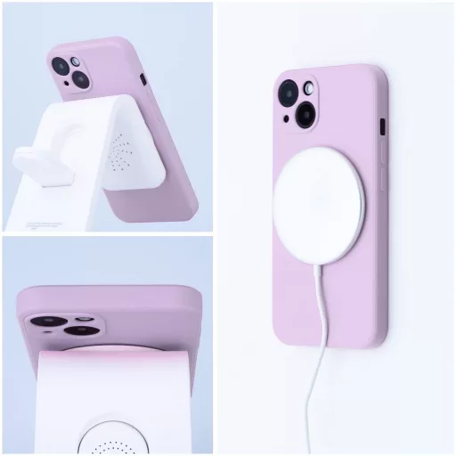 SILICONE MAG COVER tok Magsafe kompatibilis iPhone 17 Air rózsaszín