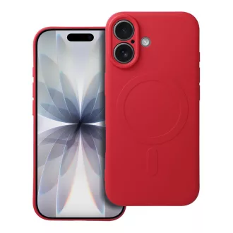 Silicone Mag Cover tok iPhone 17 MagSafe kompatibilis piros