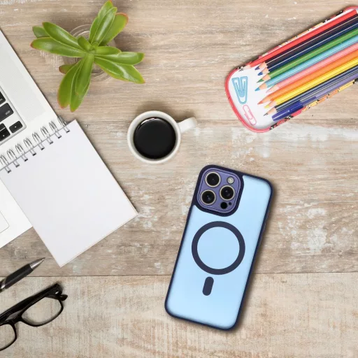 Variete Mag Cover tok iPhone 17 PRO Magsafe kompatibilis sötétkék