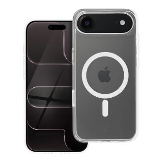   Clear Mag Cover tok iPhone 17 AIR  Elite (STR / nem sárguló anyag / kamera vezérlés gombbal) Magsafe kompatibilis átlátszó