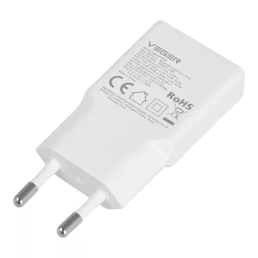VEGER hálózati töltő USB-A + USB-C QC PD 30W 30W1A1C fehér