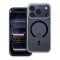 Drop Glue Colorful Ring Mag Cover tok iPhone 17 Pro  Magsafe kompatibilis fekete