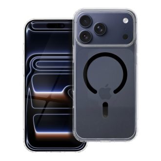   Drop Glue Colorful Ring Mag Cover tok iPhone 17 PRO MAX  Magsafe kompatibilis fekete