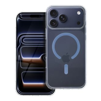   Drop Glue Colorful Ring Mag Cover tok iPhone 17 PRO MAX  Magsafe kompatibilis világoskék