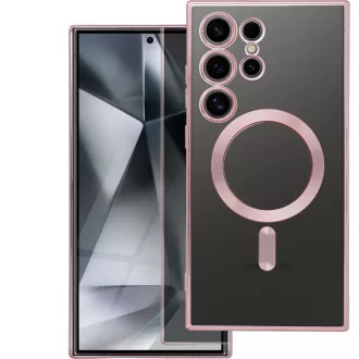   Electro Mag Cover tok Samsung S25 FE MagSafe kompatibilis arany-rózsaszín