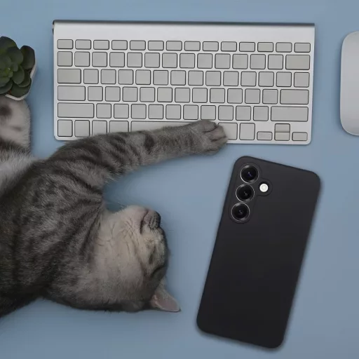 Szilikon tok 2 mm Samsung S25 FE  fekete