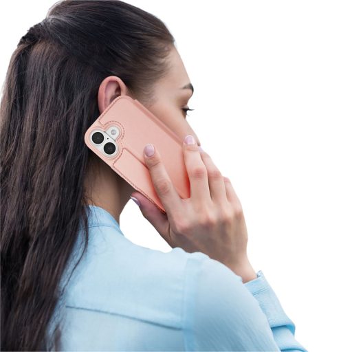 DUX DUCIS SKIN PRO pénztárcás tok iPhone 17 rózsaszín
