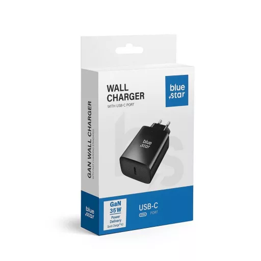 Blue Star hálózati töltő USB-C QC4.0 PD 3A 35W TFB-TC-35WPD fekete