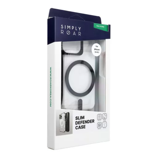 ROAR Slim Defender ütésálló tok Magsafe kompatibilis iPhone 15 fekete