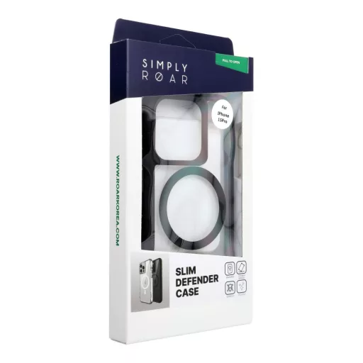 ROAR Slim Defender ütésálló tok Magsafe kompatibilis iPhone 15 Pro fekete