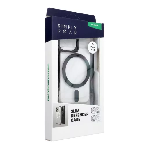ROAR Slim Defender ütésálló tok Magsafe kompatibilis iPhone 16 fekete