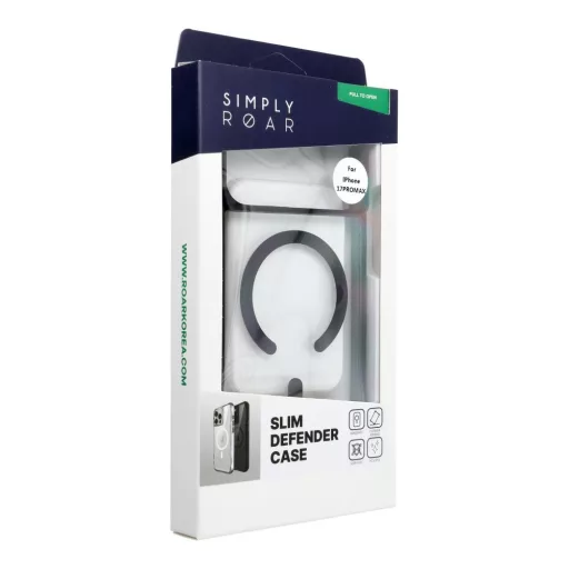 ROAR Slim Defender ütésálló tok Magsafe kompatibilis iPhone 17 Pro Max fekete