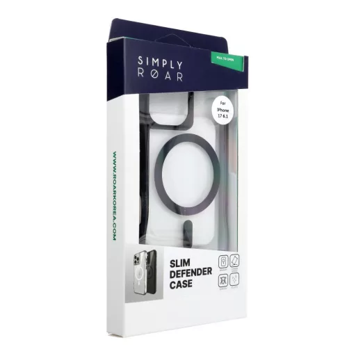 ROAR Slim Defender ütésálló tok Magsafe kompatibilis iPhone 17 fekete