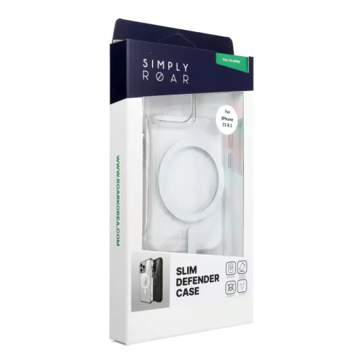 ROAR Slim Defender ütésálló tok Magsafe kompatibilis iPhone 15 átlátszó