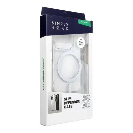 ROAR Slim Defender ütésálló tok Magsafe kompatibilis iPhone 15 Pro átlátszó