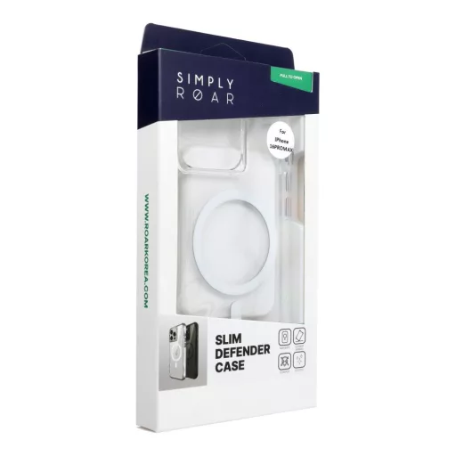 ROAR Slim Defender ütésálló tok Magsafe kompatibilis iPhone 16 Pro Max átlátszó