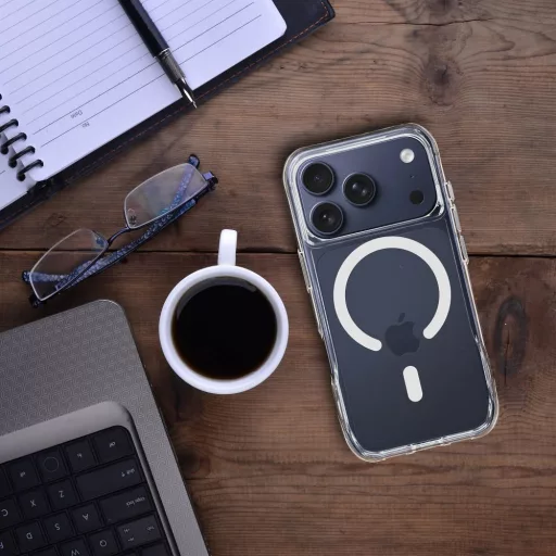 ROAR Slim Defender ütésálló tok Magsafe kompatibilis iPhone 17 Pro Max átlátszó
