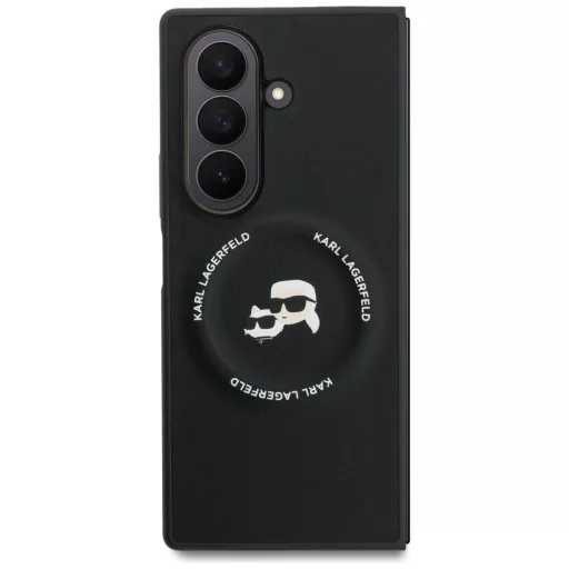 KARL LAGERFELD KLHMZFD7PSMLRKCK Samsung Z Fold7 tok MagSafe kompatibilis PU K&C fekete