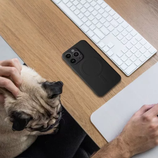 SILICONE MAG COVER Magsafe kompatibilis tok XIAOMI Redmi 15C (173,16 x 81,07 x 8,2) fekete