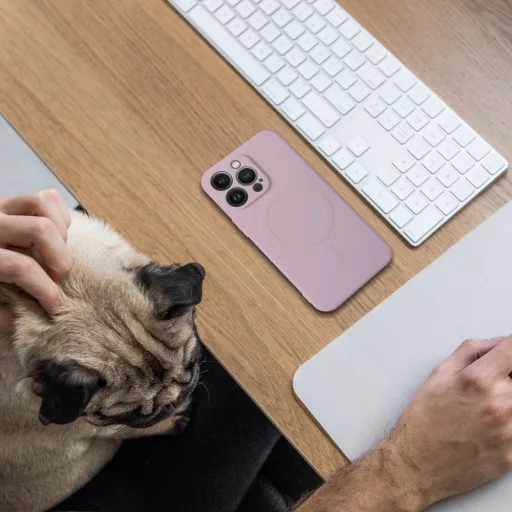 SILICONE MAG COVER Magsafe kompatibilis tok XIAOMI Redmi 15C (173,16 x 81,07 x 8,2) rózsaszín