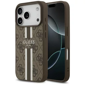   GUESS tok iPhone 17 Pro Magsafe kompatibilis GUHMP17LP4RPSW (4G Printed Stripes) barna