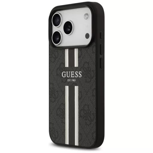 GUESS tok iPhone 17 Pro Magsafe kompatibilis GUHMP17LP4RPSK (4G Printed Stripes) fekete