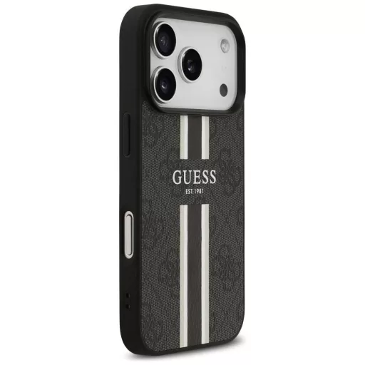 GUESS tok iPhone 17 Pro Magsafe kompatibilis GUHMP17LP4RPSK (4G Printed Stripes) fekete