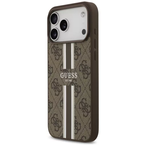 GUESS tok iPhone 17 Pro Max Magsafe kompatibilis GUHMP17XP4RPSW (4G Printed Stripes) barna