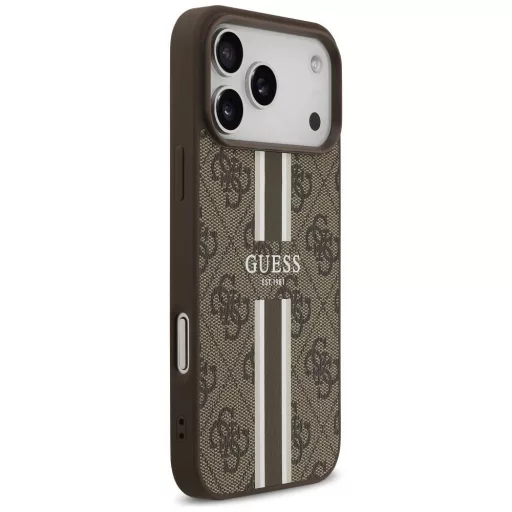 GUESS tok iPhone 17 Pro Max Magsafe kompatibilis GUHMP17XP4RPSW (4G Printed Stripes) barna