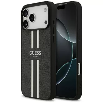   GUESS tok iPhone 17 Pro Max Magsafe kompatibilis GUHMP17XP4RPSK (4G Printed Stripes) fekete