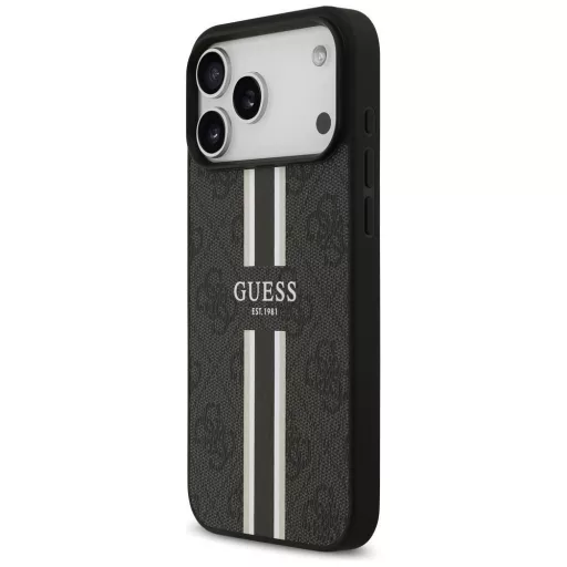 GUESS tok iPhone 17 Pro Max Magsafe kompatibilis GUHMP17XP4RPSK (4G Printed Stripes) fekete