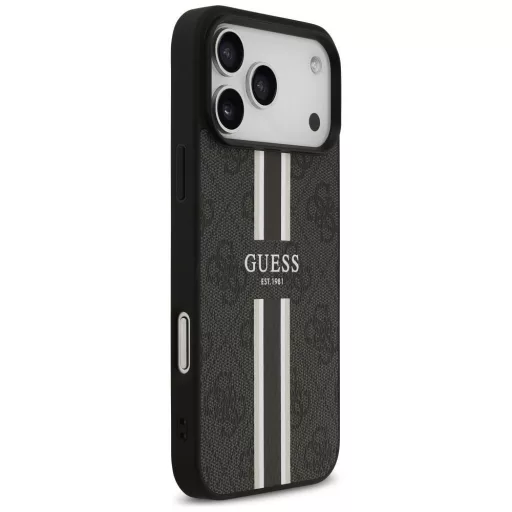 GUESS tok iPhone 17 Pro Max Magsafe kompatibilis GUHMP17XP4RPSK (4G Printed Stripes) fekete