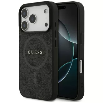   GUESS tok iPhone 17 Pro Magsafe kompatibilis GUHMP17LG4GFRK (PU 4G Ring Classic Logo) Fekete