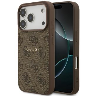   GUESS tok iPhone 17 Pro Magsafe kompatibilis GUHMP17LG4GFRW (PU 4G Ring Classic Logo) barna