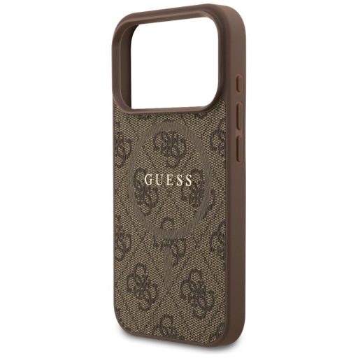 GUESS tok iPhone 17 Pro Magsafe kompatibilis GUHMP17LG4GFRW (PU 4G Ring Classic Logo) barna