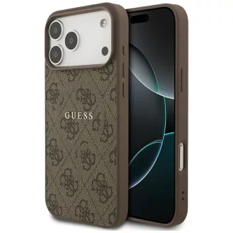   GUESS tok iPhone 17 Pro Max Magsafe kompatibilis GUHMP17XG4GFRW (PU 4G Ring Classic Logo) barna