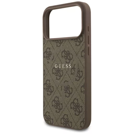GUESS tok iPhone 17 Pro Max Magsafe kompatibilis GUHMP17XG4GFRW (PU 4G Ring Classic Logo) barna