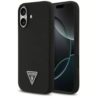   GUESS tok iPhone 17 Magsafe kompatibilis GUHMP17SSCTRLMK (Silicone W/ Triangle Logo) fekete