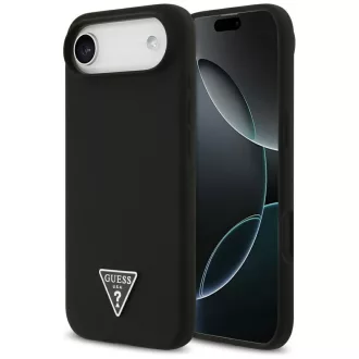   GUESS tok iPhone 17 Air Magsafe kompatibilis GUHMP17MSCTRLMK (Silicone W/ Triangle Logo) fekete