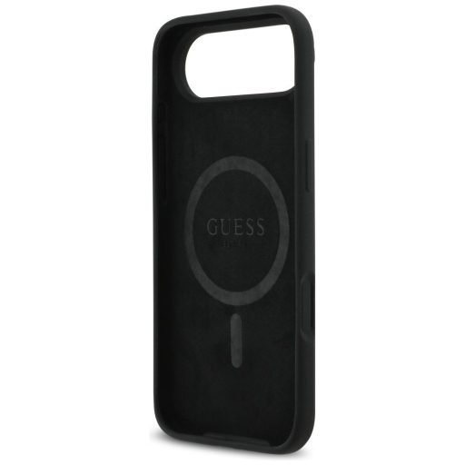 GUESS tok iPhone 17 Air Magsafe kompatibilis GUHMP17MSCTRLMK (Silicone W/ Triangle Logo) fekete